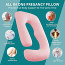 Sasttie Pregnancy Pillows for Sleeping, Jumbo U Shaped Cooling Full Body Pillow with Removable Cover, Pregnant Women Must Haves, Maternity Essential, Light Pink by TinyTreasures Baby Boutique