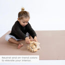 Toddlekind Solid Color Foam Play Mat 4x4 Baby Playmat. Stylish, Non-Toxic, Odorless, Plain Design Puzzle Play Mat 0m+ (Rose/Blush/Nude) by TinyTreasures Baby Boutique