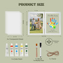 Family Handprint Kit, DIY Baby Hand and Footprint Handmade Keepsake Wooden Frame, Family Gifts with 5 Non-Toxic Baby-Safe Paint, Ideas Gift for New Parents, Grandparents, Father's Day, Mother's Day by TinyTreasures Baby Boutique