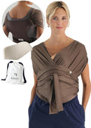 Konny Baby Carrier Flex AirMesh with Head Support- Adjustable, Easy to Wear Baby Wrap Sling, Perfect for Newborn Babies Essentials up to 44 lbs (M-4XL) -Mocha by TinyTreasures Baby Boutique