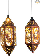 Go2garden 12.4" Outdoor Solar Lanterns Waterproof Garden Gifts Women, Moon Fairy Statue Solar Haning Lights for Patio, Yard Decorations, Mothers Day Gifts for Mom, Grandma(2Pack, Red Copper) by GreenHaven Gardens