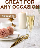 Plastic Champagne Flutes, 36 PCS Clear Disposable Wine Glasses Reusable Plastic Cocktail Cups for Home Daily Life Party Birthday Wedding Toasting Drinking Champagne(6 oz) by CozyNest Decor