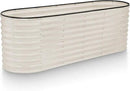 Galvanized Raised Garden Beds Outdoor // 6×2×2 ft Planter Raised Beds for Gardening, Vegetables, Flowers // Large Metal Garden Box (White) // Patented Tool-Free Design by GreenHaven Gardens