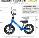 Toddler Balance Bike Toys for 2 to 5 Year Old Girls Boys Adjustable Seat and Handlebar No-Pedal Training Bike Best Gifts for Kids by TinyTreasures Baby Boutique