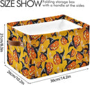 Storage Basket Bin Organizer Basket Collapsible Shelf Basket Cube with handle for Nursery Bedroom Bathroom, one sizex1, Pumpkin by TinyTreasures Baby Boutique