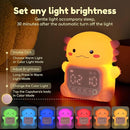 Axolotl Alarm Clock with Night Light for Kids, 7 RGB Color Cute Alarm Clocks for Bedrooms Ok to Wake Clocks, Silicone Animal Tabletop Lamp for Teen Girls Boys by TinyTreasures Baby Boutique