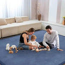 Baby Play Mat for Floor Tummy Time Nursery Rug Muscle Area Rug Playroom Rug Tatami 50 * 50" Memory Foam 1.3" Thick Crawling Mat For Babies,Toddlers, Infants, Kids,Floor Mat(Blue) by CozyNest Decor