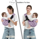 Baby Sling Carrier, Toddler Carrier Sling with Double Safety Buckle and Adjustable Shoulder Strap(7-30lbs), Baby Carriers One Size Fits All, Purple by TinyTreasures Baby Boutique