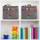 Storage Basket Bin Firefighter Equipment and Tools Organizer Basket Collapsible Shelf Basket Cube with handle for Nursery Bedroom Bathroom by TinyTreasures Baby Boutique
