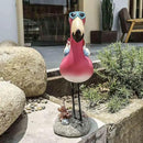 Gnome Garden Statue Funny Gnome Reclining on Flamingo Dwarf Figurines Resin Garden Gnomes Fall Decorations Outdoor for Patio Yard Lawn Porch Housewarming Ornament Gift by CozyNest Decor