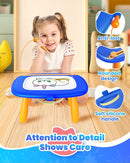 Toddlers Toys Ages 1-3, Magnetic Drawing Board, Doodle Board Pad Learning and Educational Toys for 18 Months Baby,1-3 Yr Kids Birthday Gifts - Dark Blue by TinyTreasures Baby Boutique