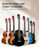 Moukey 36 Inch Acoustic Guitar for Beginners Kids Youth 3/4 Size Dreadnought Travel Guitarra Acustica Kit with Chord Poster, Gig Bag, Tuner, Picks, Nylon Strings, Capo, Strap - Natural by TinyTreasures Baby Boutique
