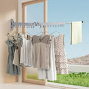 Bakala Clothes Drying Rack, Laundry Drying Rack Foldable, Heavy-Duty Space Saving Hangers, Wall Mounted Clothing Racks for Laundry Room Organization, Folding, Retractable 64" Clothes Dryer (Silver) by CozyNest Decor