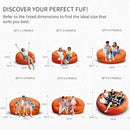 Bean Bag Chair for Adults 3FT,Soft Removable Cover for Teens/Girls Bedroom,Fluffy Giant Round Floor Beanbag Lounger Chairs (No Filler,Orange) by CozyNest Decor