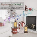 House & Garden Decoration,Christmas Lantern with 8 Pieces of Music,Sparkling Crystal Keep Circling Around The Snowman Families Music Box as a (Snowman Families) by CozyNest Decor