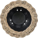 Rattan Kobo Indoor Outdoor Planter Basket with Plastic Pot X Large 12 Gallon Soil Capacity by CozyNest Decor