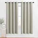 NICETOWN Blackout Natural Window Treatments for Bedroom - Grommet Thermal Curtains Room Darkening Sound & Light Reducing Curtains & Drapes for Living Room, 2 Panels, W52 x L72 by TinyTreasures Baby Boutique