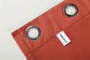 MIUCO Blackout Curtains Room Darkening Curtains Textured Grommet Panels for Living Room 2 Panels 52x63 Inch Long Rust by TinyTreasures Baby Boutique
