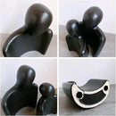 Hugging Couple Statues Ceramic Lover Figurine Embrace Characters by CozyNest Decor