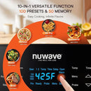 Nuwave Brio 15.5Qt 10-IN-1 Air Fryer Rotisserie Oven, XL Family Size, Even & Crisp AirFry, Reheat, Roast, Dehydrate for Quick Meals, 50°-425°F Control, 100 Presets & 50 Memory, Dishwasher-Safe, 1800W by CozyNest Decor