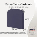 Outdoor Chair Cushions Set of 2, Waterproof Foam Patio Seat Cushions with Ties for Garden Sofa & Dining Furniture, 3-Year Color Fastness, 16x17x2 Inch, Grey by GreenHaven Gardens