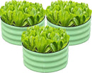 SnugNiture 3 Pcs 2x2x1ft Round Galvanized Raised Garden Bed Kit Outdoor, Metal Planter Box for Planting Plants Vegetables, Green by GreenHaven Gardens