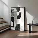 Framed Black and White Abstract Wall Art, Modern Minimalist Canvas Prints Paintings Artwork for Walls, Geometric Pictures for Living Room Dining Room Bedroom Office Bathroom Wall Decor 24x36 In by CozyNest Decor