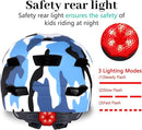 Kids Bike Helmet, Youth Toddler Boys Girls Helmets, 2 Size Adjustable for Ages 2-3-5-8-14 Years, Child Helmet with Visor and LED Light, Lightweight Multi-Sport Bicycle Scooter Cycling Helmets by TinyTreasures Baby Boutique