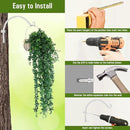 FEED GARDEN 2 Pack 12 Inch Hanging Plant Bracket Wall Hooks Decorative Plant Hangers for Outdoor Hanging Bird Feeders, Wind Chimes, Plant Baskets, White by GreenHaven Gardens