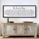 Our Father Prayer Bible Verse Framed Wall Art, 40''×15'' Rustic Religious Christian Lords Prayer Sign for God Jesus Christ Prayer, Horizontal Holy Inspirational Catholic Scripture Decor by CozyNest Decor