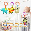 Baby Toys, Cartoon Animal Hanging Rattle Toys, Handbells Baby Rattles, Baby Bed Crib Car Seat Travel Stroller Toys for Infant, Best Birthday Gift for Newborn, 4 Pack by TinyTreasures Baby Boutique