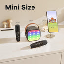 YLL Mini Karaoke Machine with 2 Wireless Microphones for Kids Adults, Portable Bluetooth Speaker, Popular Gift for 3, 4, 5, 6, 7, 8, 9, 10, 11, 12, 13+ Years Old Teens Birthday for Boys Home(Black) by TinyTreasures Baby Boutique