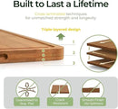 Bamboo Cutting Board, Durable Wood Cutting Boards for Kitchen with Deep Juice Grooves & Built-in Handles, Ideal Charcuterie & Chopping for Meat, Vegetables and Fruits Ideal Kitchen Gifts by CozyNest Decor