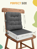 Booster Seat for Kitchen Chair, Adjustable Washable Safety Belts Toddler Booster Seats, PU Non-Slip Kids Dining Table Booster Seat, Portable Travel Increasing Cushion for Child Kid Boy Girl - Gray by TinyTreasures Baby Boutique