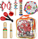 Kids Musical Instruments Toys Set: Baby Music Toys Montessori Percussion for Toddlers - Preschool Educational Musical Toys Set for Boys and Girls with Storage Bag (Red) by TinyTreasures Baby Boutique