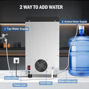 Nugget Ice Maker Countertop, 50LBS/Day with 5LBS Storage Bin, Water Dispenser Countertop Ice Maker Machine Stainless Steel, Soft Chewable Pellet Ice Machine for Home Bar Kitchen Office, Self-Cleaning by CozyNest Decor