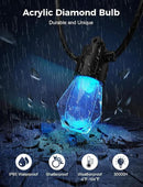 XMCOSY+ 48FT Smart Outdoor String Lights - RGBCWIC Dimmable Acrylic Bulbs, Color Changing LED Patio Lights APP WiFi Control, Compatible with Alexa, IP65 Waterproof Outside Lights for Yard Porch by CozyNest Decor