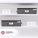 YearningHome Cup and Mug Storage Box with Hard Shell and Dividers for Coffee Mugs,Tea Cups and Glasses,Stackable Storage Organizers with Lid,Handles,Zips and Lable for Moving,Holds 12,2 Pack, Grey by CozyNest Decor