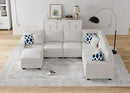 L Lengend Vansen Modular Sectional Sofa U Shaped Couch with Ottoman Modern Reversible Corner Sectional Couch for Living Room (Cream, U Shaped Sofa-2) by CozyNest Decor