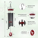 Hummingbird Wind Chimes – 33" Outdoor Tuned Melody Wind Chime, Soothing Memorial Gift for Mom & Grandma, Weather-Resistant Metal Chimes for Garden, Patio, Yard & Home Décor by CozyNest Decor