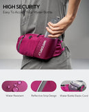 WATERFLY Fanny Pack Waist Bag: Hiking Water Bottle Holder with Strap Waist Pack for Women Men Hydration Hip Packs for Running Walking Traveling-Rose Red by TinyTreasures Baby Boutique