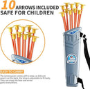 TEMI Bow and Arrow Set for Kids - Archery Toy Set - LED Light Up with Suction Cup Arrows, Target & Quiver, Indoor and Outdoor Toys for Children Boys Girls by GreenHaven Gardens