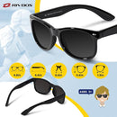 RIVBOS Kids Sunglasses Polarized UV Protection Flexible Rubber Glasses Shades with Strap for Boys Girls RBK004 by TinyTreasures Baby Boutique
