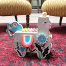 Manhattan Toy Musical Llama Wooden Instrument for Toddlers with Maraca, Clacking Saddlebags, Drumsticks, Washboard & Xylophone by TinyTreasures Baby Boutique