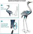 Crane Outdoor Decor Statue, Blue Heron Garden Statue Metal Yard Art Outdoor Decoy, Garden Sculptures & Statues for Yard/Lawn/Pond/Outdoor Decoration, 1Pc by CozyNest Decor
