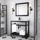 XiNBEi Lighting Wall Sconce, Bathroom Vanity Light with Glass, Wall Fixture Matte Black Finish for Bathroom XB-W1216-MBK by CozyNest Decor