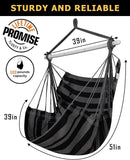 ADVOKAIR Hammock Chair Swing (500 lbs Max) - Hanging Hammock Chair Rope Swing Indoor for Bedroom, Outdoor, Patio, Bedroom, Porch, Deck - Sturdy Steel Bar with Anti-Slip Safety Rings by GreenHaven Gardens