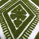 Alysheer Embroidered Decorative Throw Pillow Covers 18x18 inches Set of 2 Pieces, Boho Geometric Modern Chic Classic Pattern Cotton Cushion Cases for Sofa Couch Bed Living Room(Olive Green) by CozyNest Decor