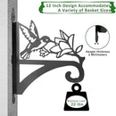 ATKKE Hanging Plant Bracket Hangers Indoor Iron Wall Mount,11” Hummingbird Silhouette Ornamental Iron Hangers Hookers for Flower Pot Lantern Bird Feeder Wind Chimes by GreenHaven Gardens