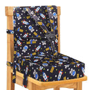 Toddler Booster Seat for Dining Table, Adjustable Safety Buckle Child Booster Seat with Backrest, PU Waterproof Easy Cleaning Portable Booster Cushion (Black) by TinyTreasures Baby Boutique